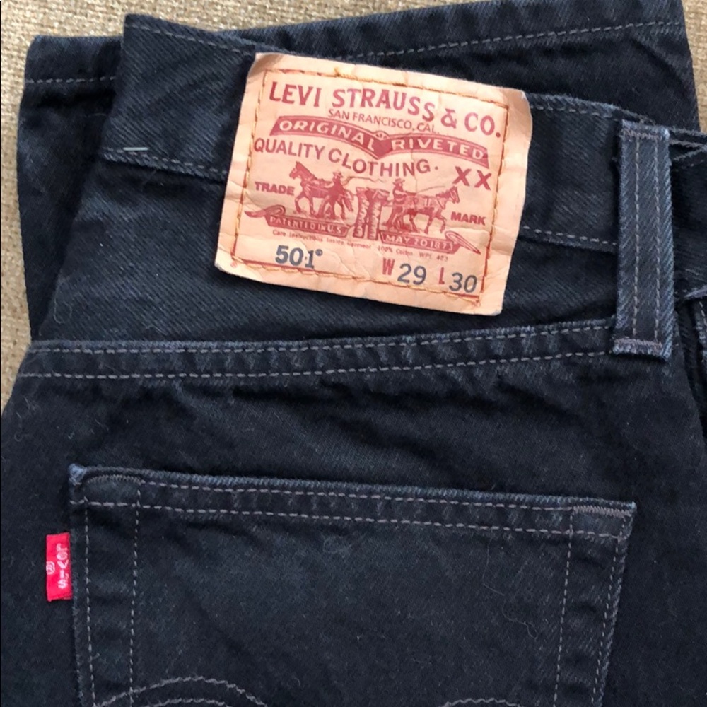 Levi’s 501 29” x 30” black jeans New